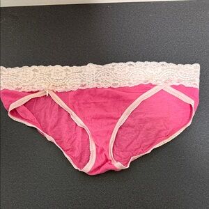 Elegant Pink Lace Women's Panties Y2K